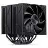 Disipador de CPU Jonsbo CA90 de doble torre con 1 ventilador PWM ARGB de 130 mm y 1 de 120 mm, negro