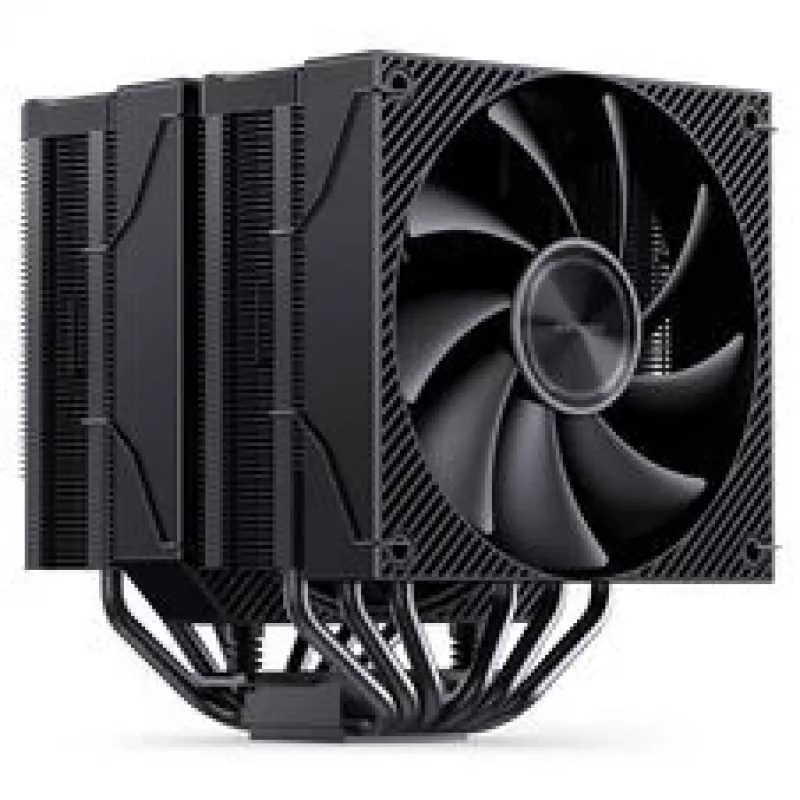 Disipador de CPU Jonsbo CA90 de doble torre con 1 ventilador PWM ARGB de 130 mm y 1 de 120 mm, negro