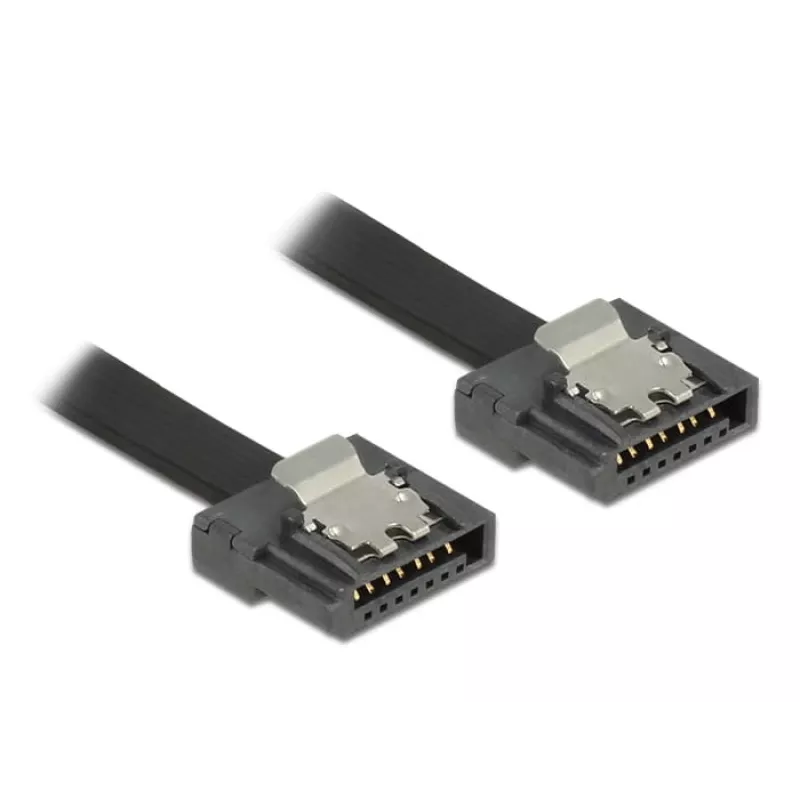 Cable SATA DeLOCK 0,2m 2xSATAIII negro