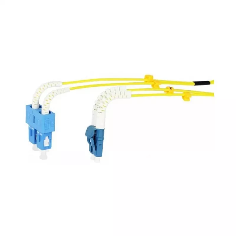 Synergy 21 Cable de parcheo de fibra óptica de 2 fibras 1,0 m LC-SC 9/125 µm OS2 AD 2 mm funda flexible de protección contra dobleces - Fibra monomodo - 1 m