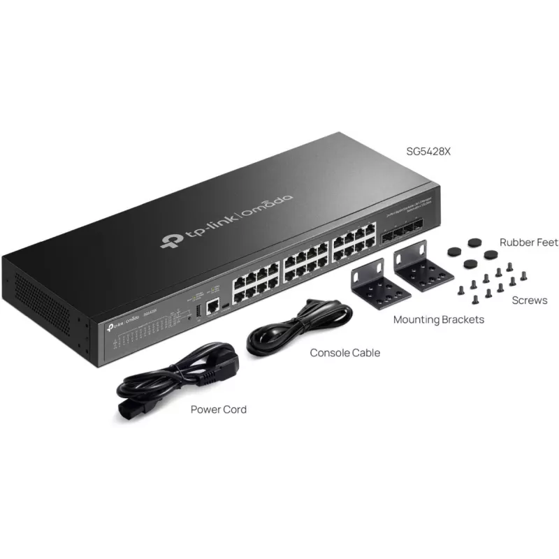 Switch de red TP-Link Omada SG5428X gestionado L3 Gigabit Ethernet (10/100/1000) negro