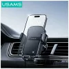 Soporte para coche usams ZJ085 negro — soporte para smartphone de vehículo, pinza ajustable