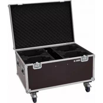 Flightcase Roadinger 4x LED TMH-X4 con ruedas — funda protectora para 4 focos LED TMH-X4