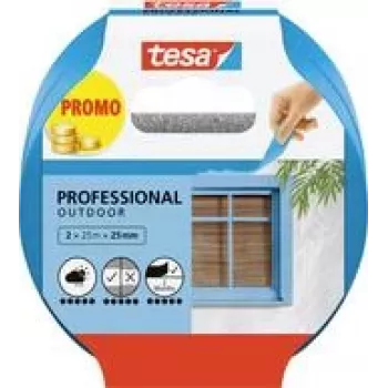 Cinta de carrocero Tesa Professional Outdoor 56214 — 50 m x 25 mm, cinta de carrocero exterior resistente a la intemperie