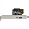 SilverStone ECU03 - adaptador USB - PCIe 2.0 x2 perfil bajo - USB-C 3.1 x 1 + USB-C x 1 (SST-ECU03)