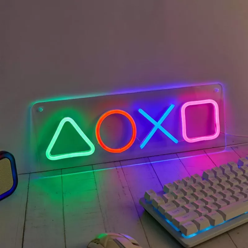Panel de neón gaming MANTA SNL111MT – símbolos LED decorativos para setup gaming