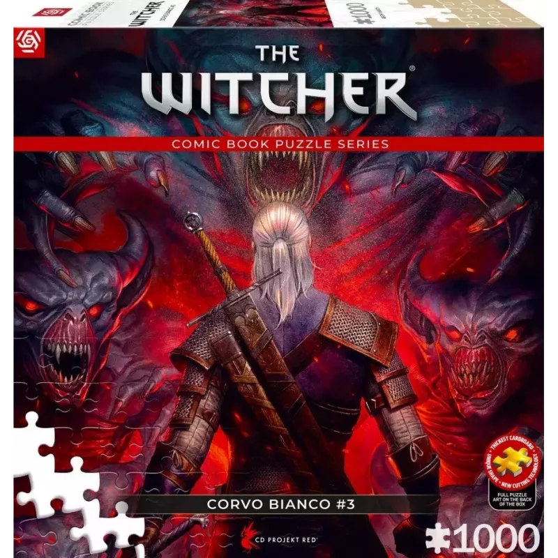 Puzle Good Loot Comic Book Puzzle: The Witcher (Wiedźmin) Corvo blanco, 1000 piezas