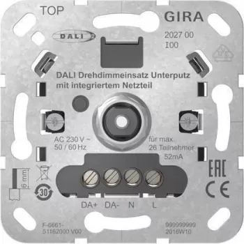 GIRA 202700 DALI regulador de intensidad giratorio UPPower Supply Insert (202700)