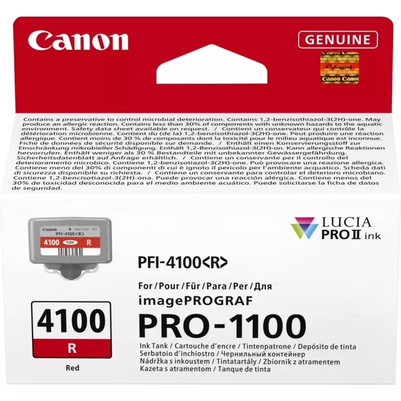 Cartucho de tinta Canon LUCIA PRO II 1 ud. original rendimiento estándar rojo