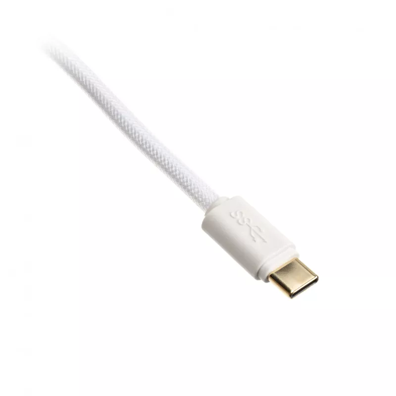 Cable en espiral USB Ducky White Edition DACOC2-WHT1, desmontable, diseño en espiral blanco