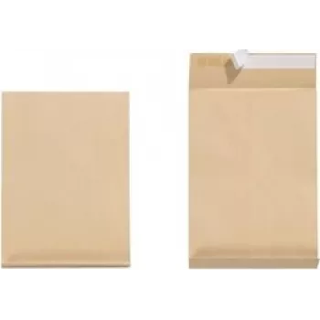 Herlitz 797506 Sobre de envío con fuelle B4, sin ventana, marrón, 130 g/m², autoadhesivo