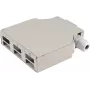 Caja de distribución de fibra óptica ShiverPeaks 07-65010 metal, 6 puertos, montaje en carril DIN, gris