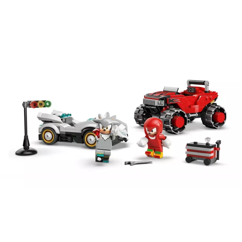 LEGO SONIC THE HEDGEHOG 77118 El coche de Silver contra el monster truck de Knuckles