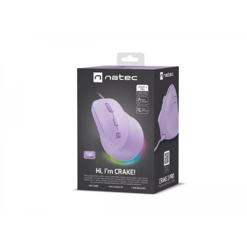 Ratón NATEC Crake 2 Pro universal diestros USB Type-A óptico 12800 DPI