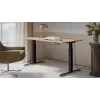 Escritorio con regulación eléctrica de altura MOON LONG 150x80x72-120 negro/roble Wotan