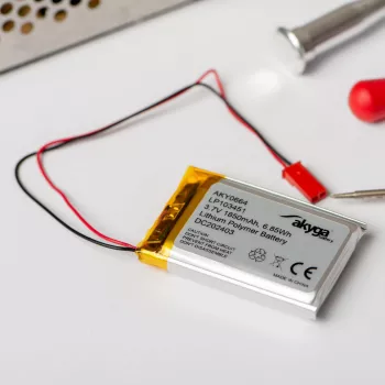 Batería Li-Po Akyga AKY0580 LP805080 3,7 V 4000 mAh con PCM, JST 2,54 mm 2 pines, cable de 150 mm