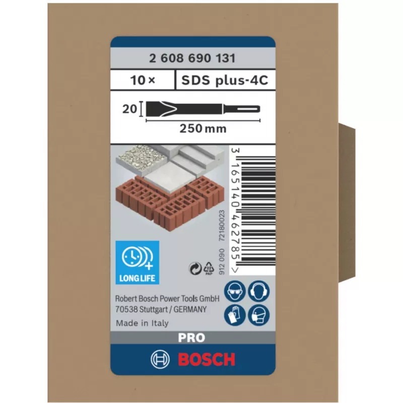 Bosch 2 608 690 131 Broca Cincel plano-Broca 10 uds.