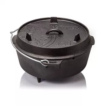 Bandeja de hornear Petromax FT12 redonda hierro fundido horno, apta para pan y carne, 15 kg