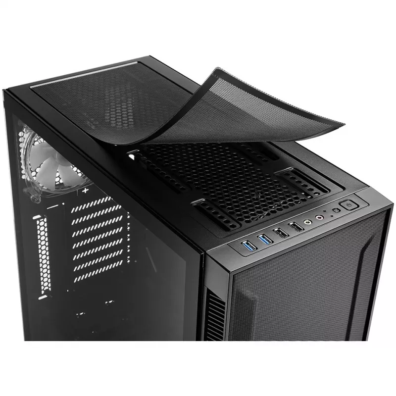 Caja de PC Sharkoon TG6M RGB Torre Negra