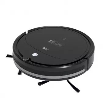 Robot aspirador TEESA Smart VAC 2 — redondo, negro, potencia de succión 1000 Pa, batería Li 9,6 V/2000 mAh, depósito de polvo 0,2 l, WLAN, retorno automático