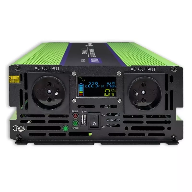 Inversor de coche Qoltec Monolith 6000 W Verde 12 V