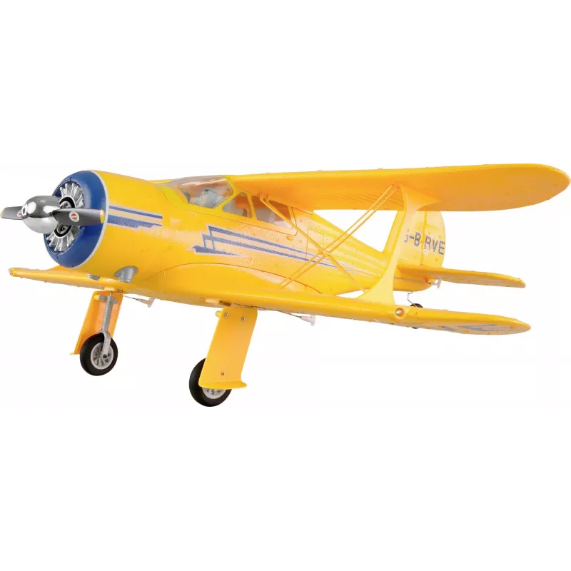 Avión RC Amewi AMXFlight Beech D17s 3D/6G RTF — amarillo, modelo listo para volar