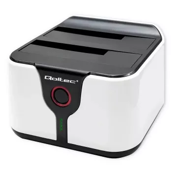 Qoltec 50309 base de acoplamiento HDD SSD 2.5 3.5 | SATA III | USB 3.0 | Super Speed 5 Gb/s | con función de clonación