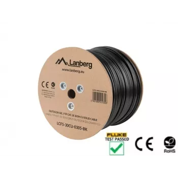Cable de red Lanberg LCF5-30CU-0305-BK RJ45 Cat5e 305 m negro