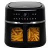 Adler AD 6318 freidora de aire, 8 l, 2500 W, pantalla LCD, 9 programas, negra