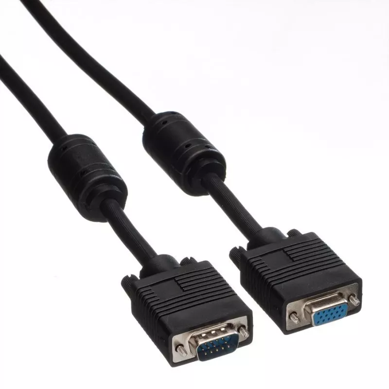 ROLINE Cable VGA HD15 macho - hembra con núcleo de ferrita 3,0m (11.04.5353)