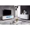 Aparador Cama 2D REJA blanco brillante/blanco brillante
