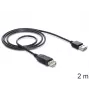Cable USB DeLOCK EASY-USB 2.0-A 2m negro