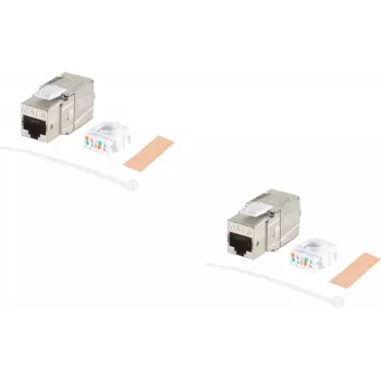 ShiverPeaks Keystone Jack Cat 8.1 metal BS08-45003-2, módulo RJ45 blindado para Ethernet de alta velocidad