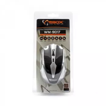 Ratón SBOX WM-9017BS negro/plata USB