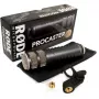 Micrófono de estudio dinámico RØDE Procaster — cableado, mini-XLR (3 pines), 75–18.000 Hz, 32 Ω, -56 dB, negro, 695 g
