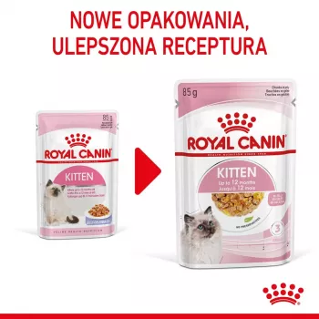 Comida húmeda para gatitos Royal Canin Kitten Jelly 85 g — sabor pollo, sobre de 85 g, 12 unidades