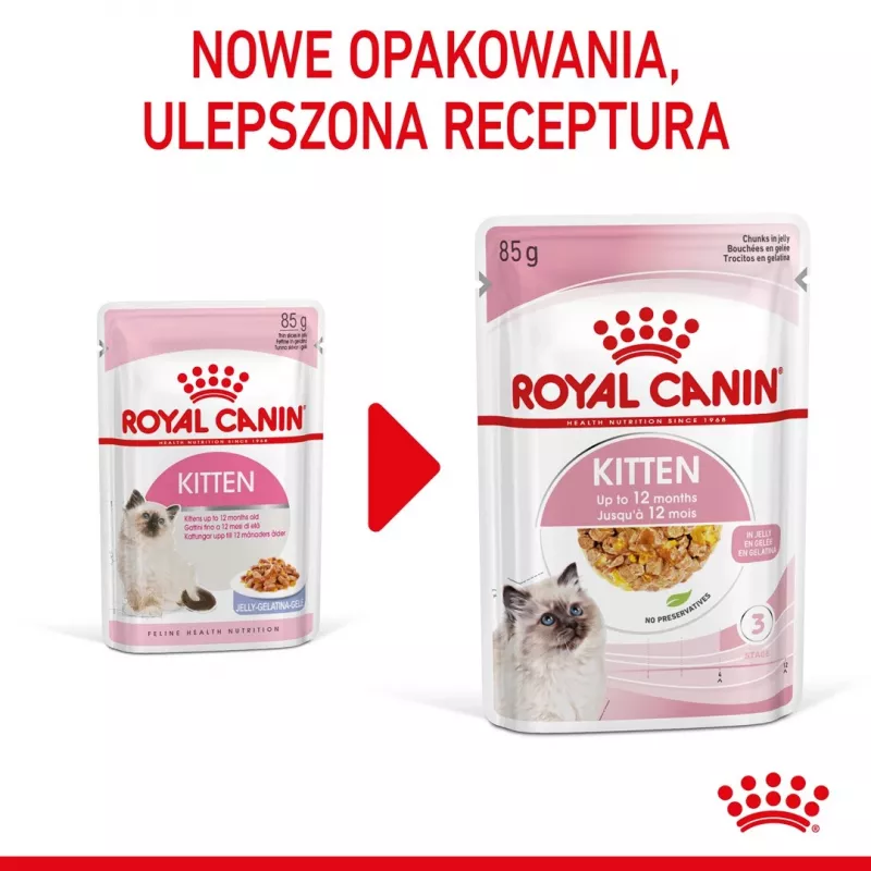 Royal Canin Feline Health Nutrition Kitten Instinctive en salsa comida húmeda para gatitos, 12 x 85 g