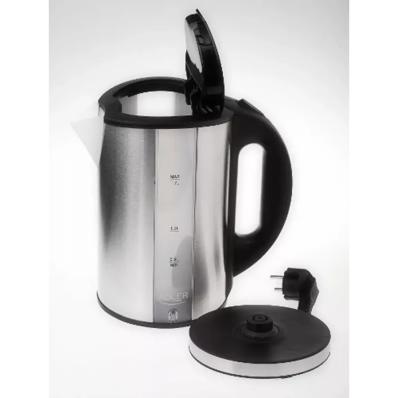 Hervidor de agua Adler AD 1216 1,7 L negro,plateado 2200 W