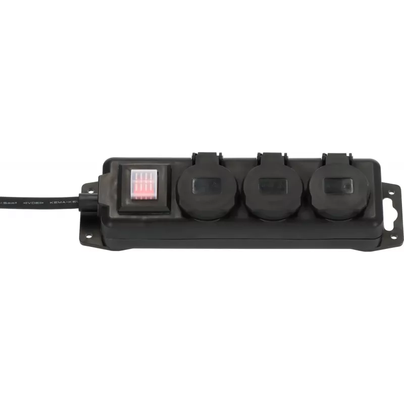 Brennenstuhl 1159950013 - 2 m - Interior/Exterior - Unmanaged - IP44 - Resistente al polvo - Protegido contra la lluvia - Protegido contra salpicaduras - Negro