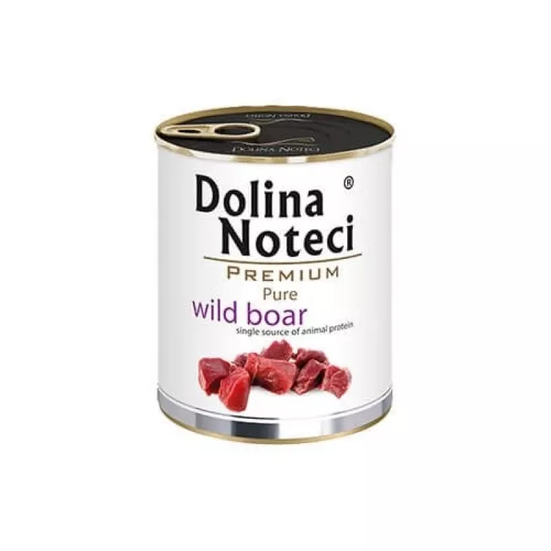 Comida húmeda para perros Dolina Noteci Boar Adult 800 g — monoproteína de jabalí, 10% proteína, 7% grasa