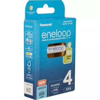Baterías PANASONIC ENELOOP AAA 800 mAh 4 uds. (BK-4MCDE/4CP)