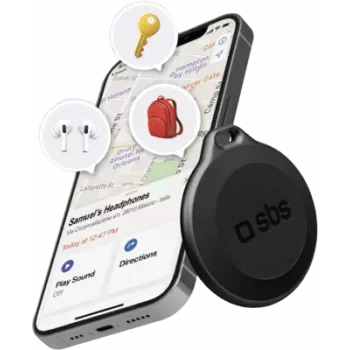 Localizador de objetos SBS Track My Circle para Apple Find My, negro (TEFINDBTAPK)