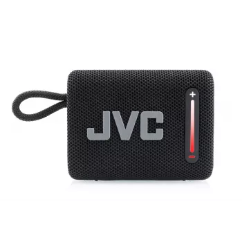 Altavoz portátil JVC XS-E114B, IPX6 resistente al agua, Bluetooth 5.3, 5 W RMS, batería de 2000 mAh, radio FM, TWS, negro