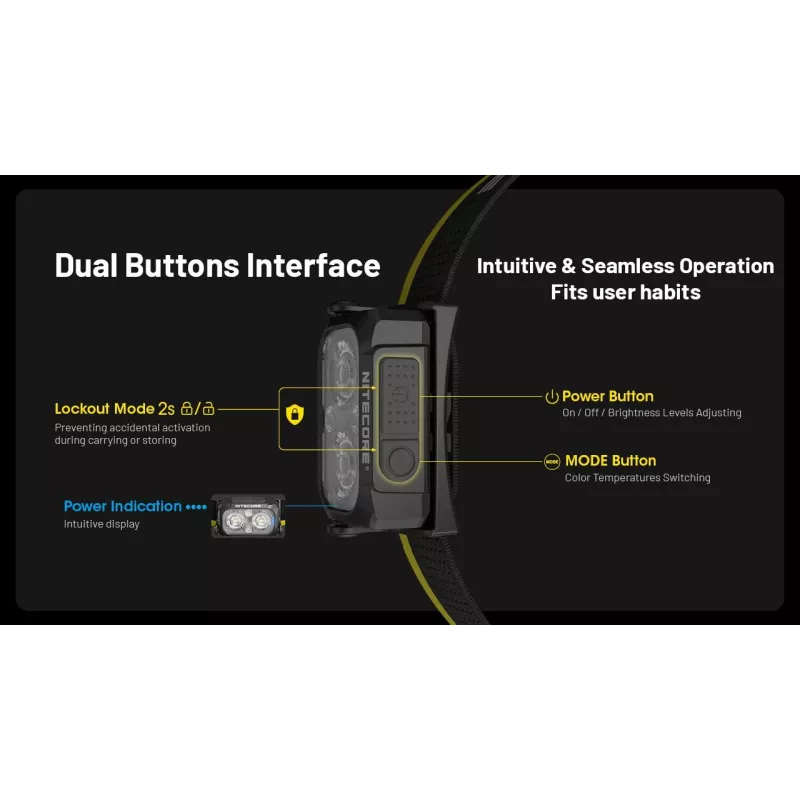 Linterna frontal Nitecore NU25 MCT — linterna frontal recargable, hasta 400 lúmenes, iluminación compacta manos libres