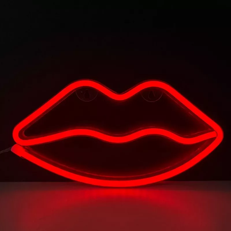 Luces de neón MANTA SNL61RGB LIPS RGB letrero decorativo con cambio de color, modelo SNL61RGB