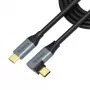 Cable de carga USB Type-C Akasa con acodado, 100 W PD - cable - digital/datos