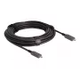 Cable activo óptico DeLOCK USB-C vídeo + datos + PD 10 m negro