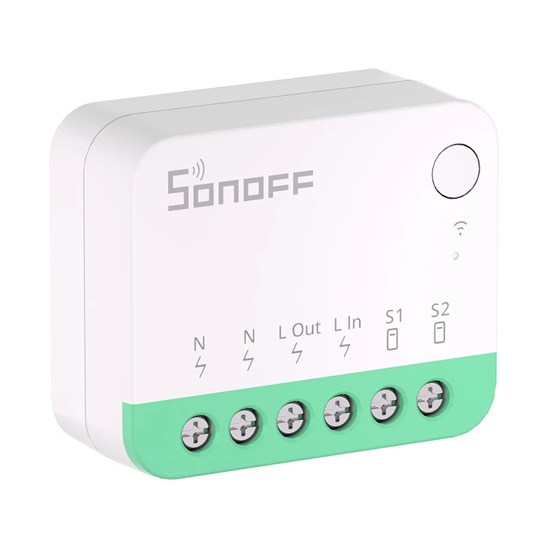 Sonoff MINIR4M Matter mini interruptor inteligente WiFi (HomeKit, SmartThings, Home Assistant).
