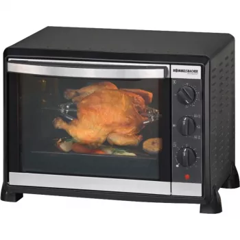 Cocina eléctrica Rommelsbacher BG 1550 Negra, 30 L, 80–230 °C, 7 modos, asador giratorio, temporizador de 120 minutos