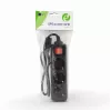 Alargador eléctrico Gembird EG-PSU3-01 0,6 m 3 salidas AC para interior negro
